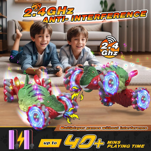 Kids2.4GHz Car4WD 3 4 5 6 7 OSIMILY Remote Control CarDinosaur Toys car for LED Gesture Sensing RC Rotation RC Stunt