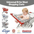 2-in-1 Padded Shopping Cart Cover for Baby & Toddler, High Chair Cover with Soft Thigh Guards, Grocery Cart Seat