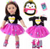18 Inch American Doll Clothes and Accessories, Doll Travel Skating Sport Playset (Doll Not Included)