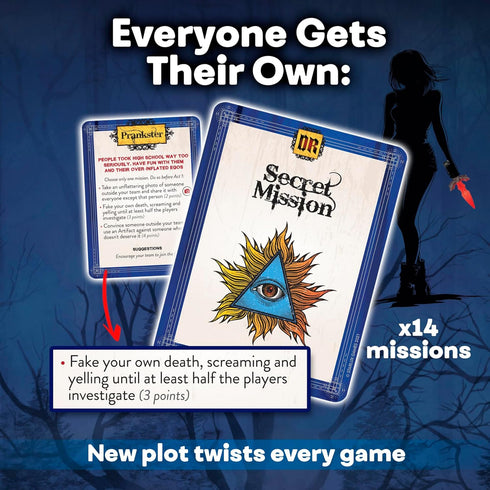 The Murder Mystery Game: Darkridge Reunion | Real-Time Thrills for Adults & Teens, 6-12 Players, Dinner Party Game