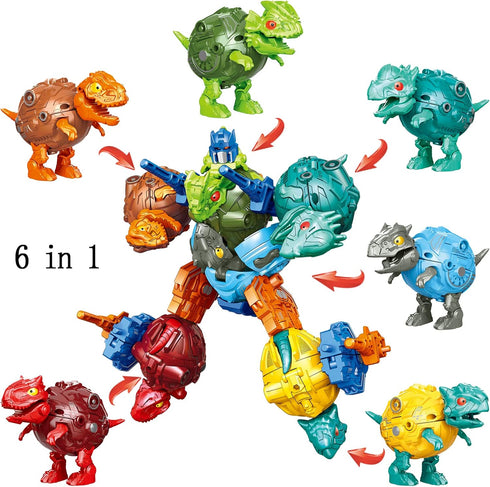 KaxiNeu 6 1 Set,Toddler 6 7 8 9 10+,Dinosaur in STEM Dinosaur Robots Transformed Toys Toys for Kids Boys Ages Toys