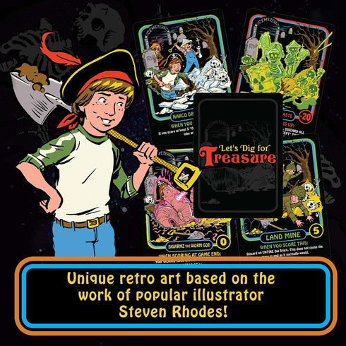 Cryptozoic Entertainment Let’s Dig for Treasure - Push-Your-Luck Card Game - 2-5 Players - Dynomite Games - Steven