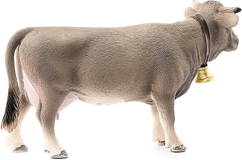 3+ Schleich Farm World, Realistic Farm Animal Toys for Kids and Toddlers, Branuvieh Cow Toy Figurine, Ages