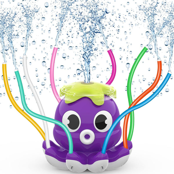 Outdoor Water Spray Sprinkler for Kids, Summer Toys with 8 Wiggle Tubes, Attaches to Garden Hose for Ages 3-8