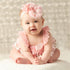 My Lello Shabby Fabric Flower Cluster Headband for Baby, Infant, Toddler, Girl, Stretchy Elastic Aqua