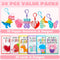 30 Packs JOYIN Valentine's Day Gift Cards with Pop Fidget Keychain Toys, Stress Anxiety Relief Fidget Toys with Cards