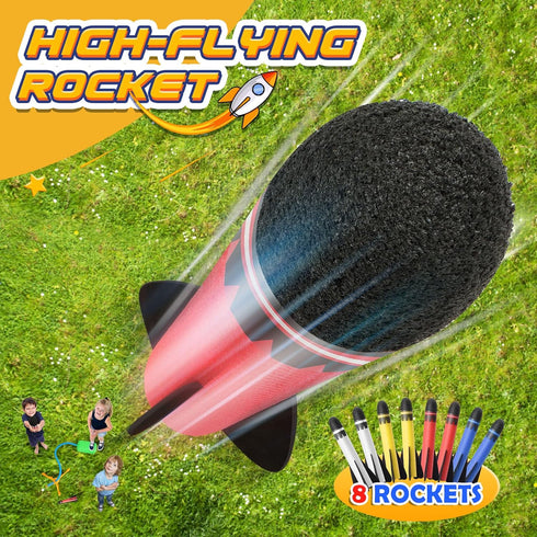 Delighkidz 14 Pack Foam Toy Rocket Refills - Replacement Rockets for Kids Age 3-12, Gifts for Boys