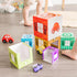 Melissa & Doug Nesting and Sorting Garages and Cars, 7 Graduated Garages and 7 Stackable Wooden Cars