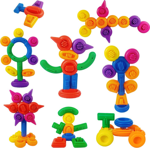 RAINBOW TOYFROG STEM Builder Toys Kit, 3D Educational Construction Engineering Building Blocks for Boys and Girls Ages