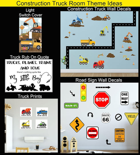 Truck Boys Room Light Switch Cover Plate - Kids Decorative Tractor Nursery Decor for Bedroom, Bathroom
