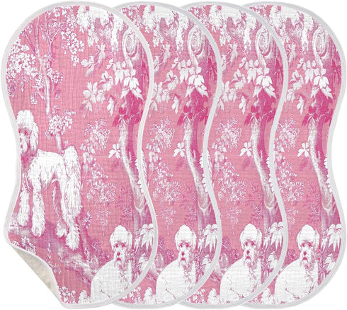 YETTASBIN Cute Dog Muslin Baby Burp Cloth, Super Soft Absorbent Cotton Burp Rag Baby Bibs Feeding Cloth for Newborn