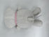 100% Organic Cotton Baby Stuffed Animals, White Teddy Bear for Newborn, 6.5"