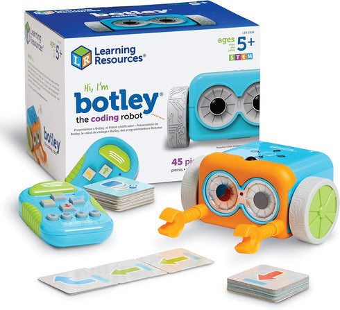Learning Resources Botley The Coding Robot - 45 Pieces, Screen-Free Coding STEM Toy for Kids Ages 5+