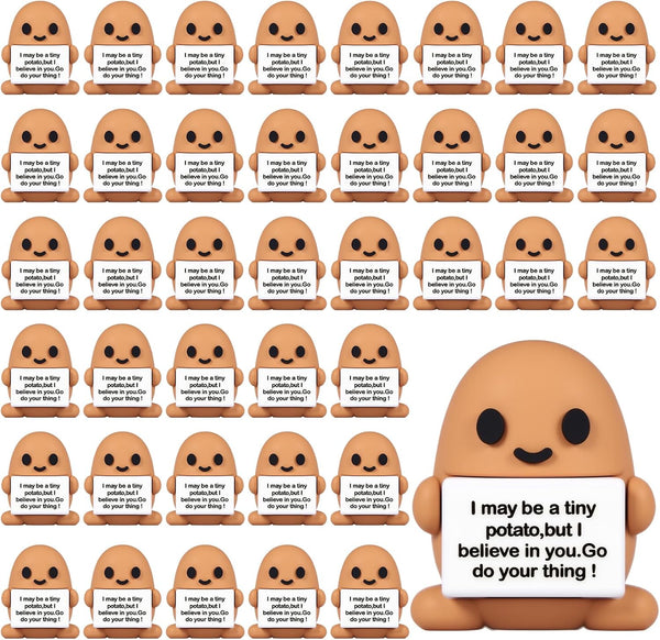 Gejoy 50 Pcs Mini Rubber Potato Toys Positive Gifts Potato Figures Decorations and