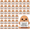 Gejoy 50 Pcs Mini Rubber Potato Toys Positive Gifts Potato Figures Decorations and