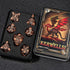 Set 7Pcs D20 D12 D10 D8 D6 D4 KERWELLSI Metal DND Dice D&D, Nature Vines Leaf Role Playing Dice with Gift Box, Copper