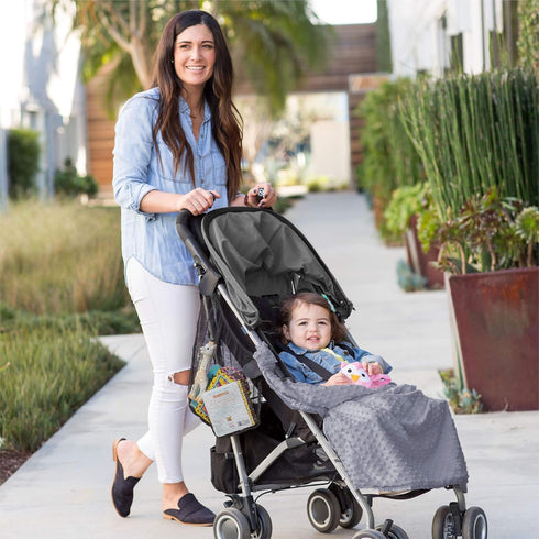 30" 30", J.L. Childress Cuddle 'N Cover Stroller Blanket - Soft Baby Blanket for Travel, Car Seat, & Strollers
