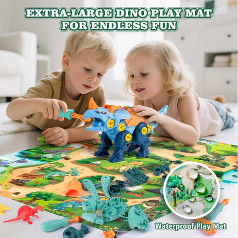 BETLYS 3 4 5 6 7 8 Dinosaur Toys for Year Old Boys, Take Apart Dinosaur Toys for Kids STEM Educational Construction