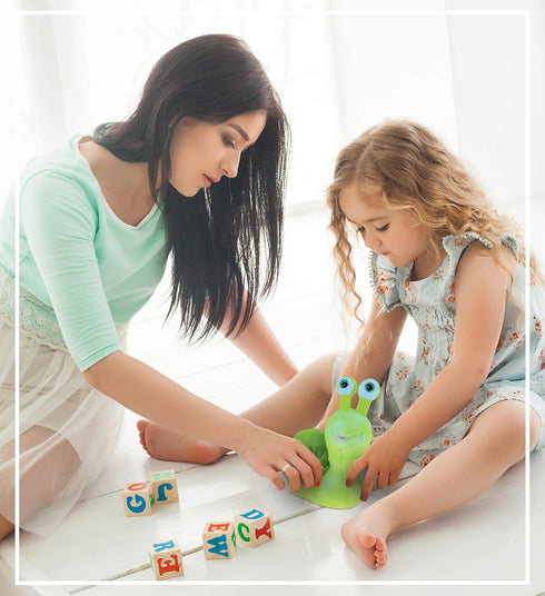 DolliBu Green Snail Plush - 7 Inch Realistic Stuffed Animal Snail Toy for Kids and Adults