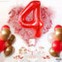 KatchOn Giant Red Number 4 Balloons, 40 Inch, 4th Birthday Balloons for Boys and Girls, Anniversary Decorations