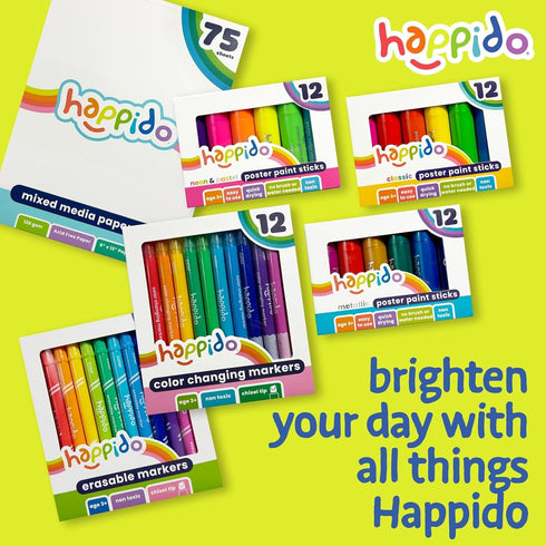 Sets Set 12 Set International Arrivals Double Sided Erasable Marker for Kids Happido, of Chisel Tip Non Toxic Markers