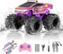 Amphibious Remote Control Car, 1:18 Pink Monster Truck Toys for Girls RC