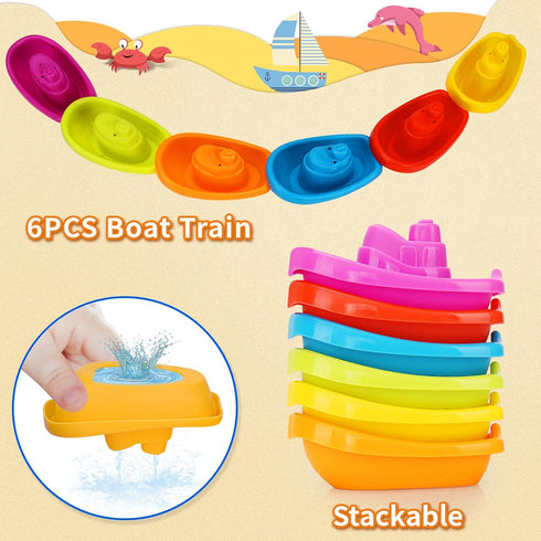 1-3,13 6-12-18 2-4 1 2 3 4 Baby Bath Toys for Kids Ages Pcs Bathtub Toys for Babies Months, Mold Free Bath Toys