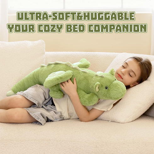 31.5" Tezituor Dragon Stuffed Animal Glow in The Dark, Large Soft Dragon Plush Pillow Christmas Birthday Toy Gifts
