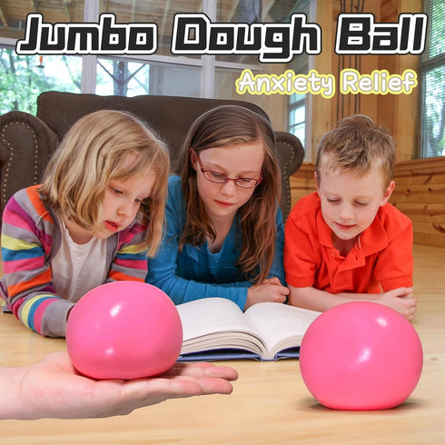 EVDERS 4-Inch Giant Squishy Stress Balls for Kids and Adults - Jumbo Squishy Toys Dough Stress Ball, Stretchy Squeeze