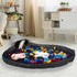 The Panda Collab Toy Storage Basket and Playmat - Large Toy Blanket Storage Mat with Zippers - Slide Away Canvas Bag