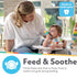 10+ Nuby Silicone Nibbler Feeder for Kids - Soft Baby Feeding and Teething Toy - Months - Aqua Hedgehog
