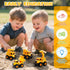 Lovinkiki 1-3, Set Bulldozer, 2 3 4 5 Construction Truck Toys for Toddlers Push and Go Toy Vehicles with Mixer, Dump