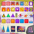 SHXYKZ 3-8, 3D Set Dinosaur Magnetic Tiles, STEM Building Toys for Kids Ages Movable Dragon Castle with Portable