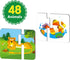 48 Animal Matching Puzzles with Error-Correction Mechanism - Perfect for Preschool Learning (24 Blocks)