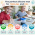 1.5mm 18"x12", Silicone Placemats for Toddlers & Kids with Angle-Protective Safety Edge Baby Placemats for Restaurants
