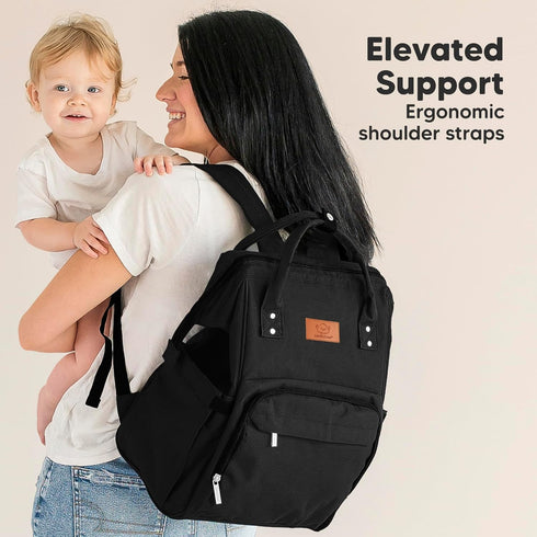 Backpack Backpack KeaBabies Baby Diaper Bag - Large Baby Bag for Boys, Girls, Waterproof Multi Function Travel Diaper