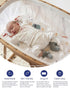18 36, 2 Pack TotAha Jungle Animal Cradle Sheets Fitted x Buttery Soft Bassinet Fitted Sheets Universal for Oval