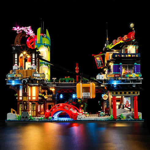 LED Light Kit for NINJAGO City Markets — Compatible with NINJAGO 71799 Model Set (Model Set Not Included)