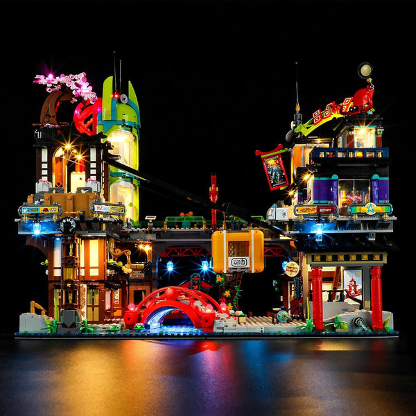 LED Light Kit for NINJAGO City Markets — Compatible with NINJAGO 71799 Model Set (Model Set Not Included)