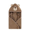 Hudson Baby Unisex Baby Cotton Animal Face Hooded Towel, Brown Bear, One