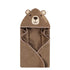 Hudson Baby Unisex Baby Cotton Animal Face Hooded Towel, Brown Bear, One