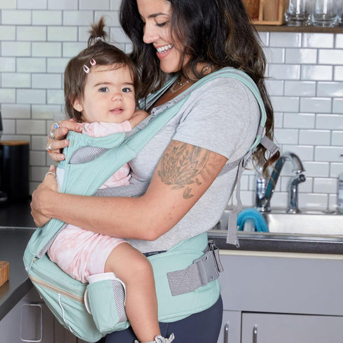 6-in-1 43 Inches, 2-36 6-45 lb Baby Carrier - Ergonomic Soft Carrier with Hip Seat and Large Storage, Front and Back