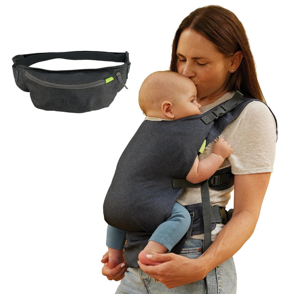 Infantino Fold & Go 2-in-1 Baby Carrier, Compact & Lightweight, Adjustable, for