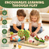 Set 2-4 Set 3 4 5 6 Lehoo Castle Wooden Train for Toddlers - Wooden Train Track for Kids, Farm Animal Train Toys