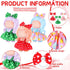 Simgoing 3 Pack 17cm Set Easter Doll Clothes Cute Pink Easter Egg Green Clover Red Heart Outfit for Valentine St.