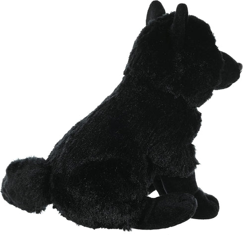 12" Wild Republic Wolf Plush, Stuffed Animal, Plush Toy, Kids Gifts, Black