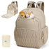 Miss Fong Diaper Bag Backpack - Quilted Travel Baby Bag with Changing