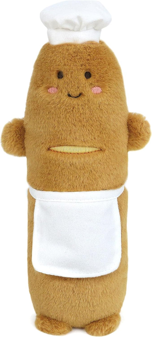 MON AMI Baguette The Chef Plush Toy | 9-Inch Soft Bread Stuffed