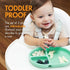 Boon Chow Silicone Plate Set, 3 Unbreakable Divided Toddler Plates, Baby Plates for 6 Months and Up