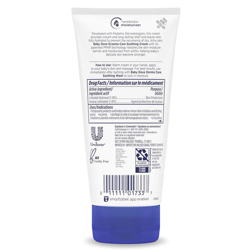 Free,5.1 (Pack 3) Baby Dove Soothing Cream Lotion To Soothe Delicate Skin Eczema Care No Artificial Perfume or Color